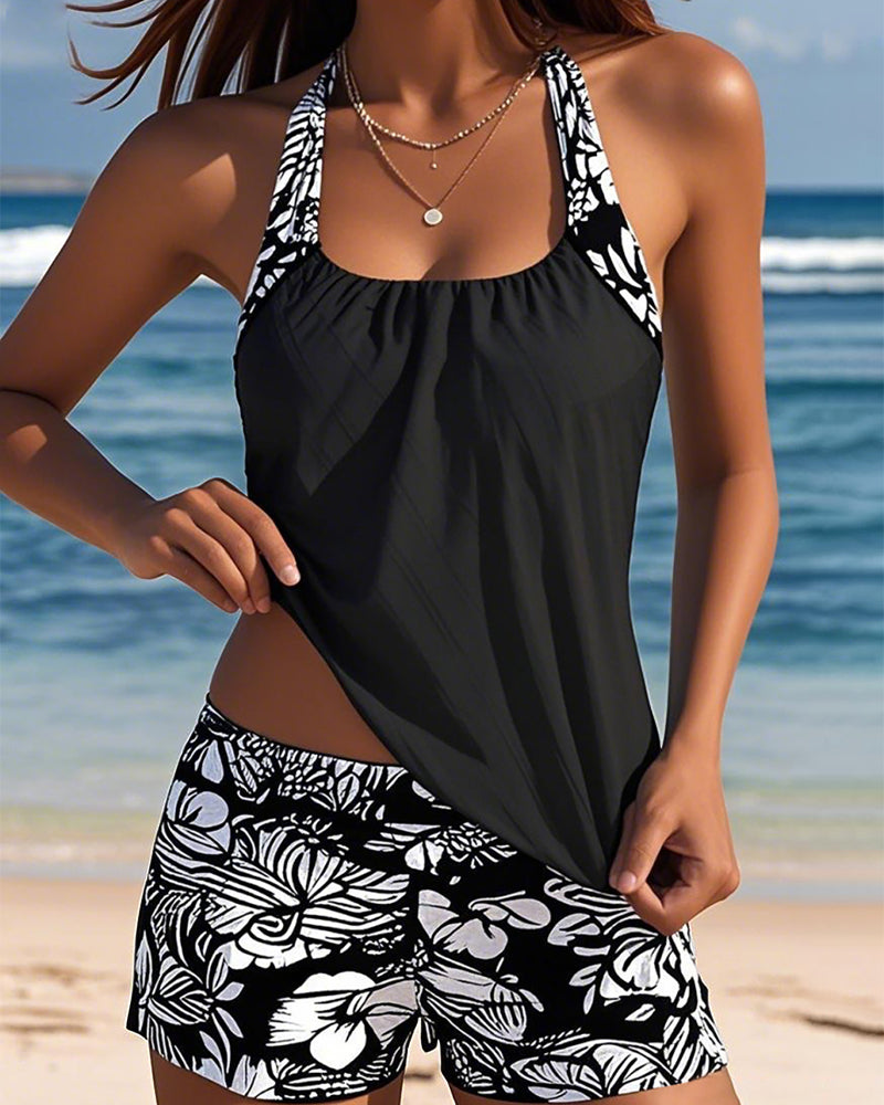 Slimming Vest Boxer Swimsuit