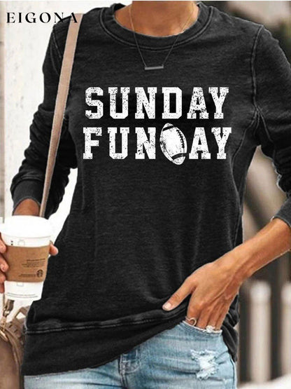 Sunday Funday Rugby Season Print Sweatshirt