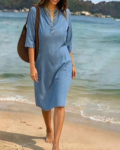 Loose Straight Denim Dress