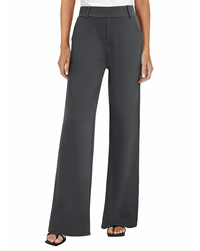High-Waisted Wide-Leg Suit Pants 2024 f/w pants spring