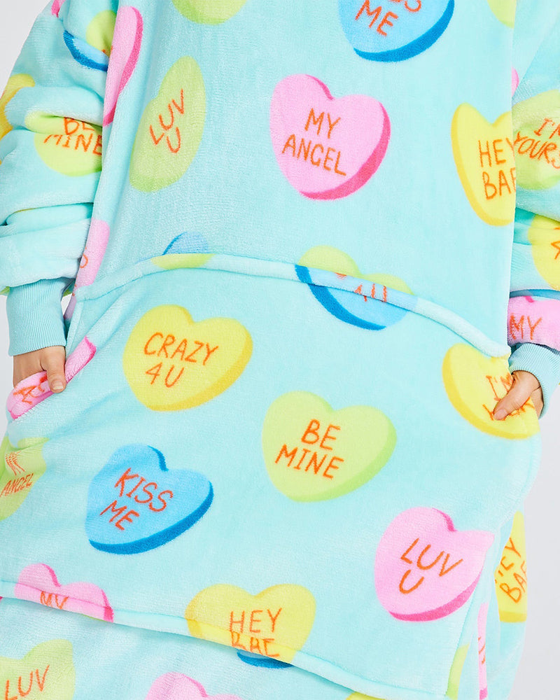 Love heart candies blanket hoodie 2024 f/w blanket hoodie