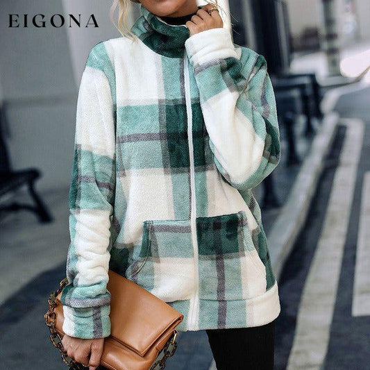 Casual Warm Plush Coat Green best Best Sellings cardigan cardigans clothes Sale tops Topseller