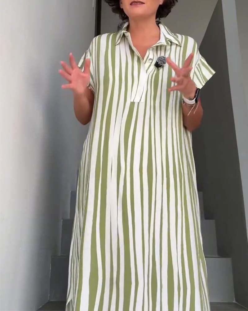 A Casual Striped Dress