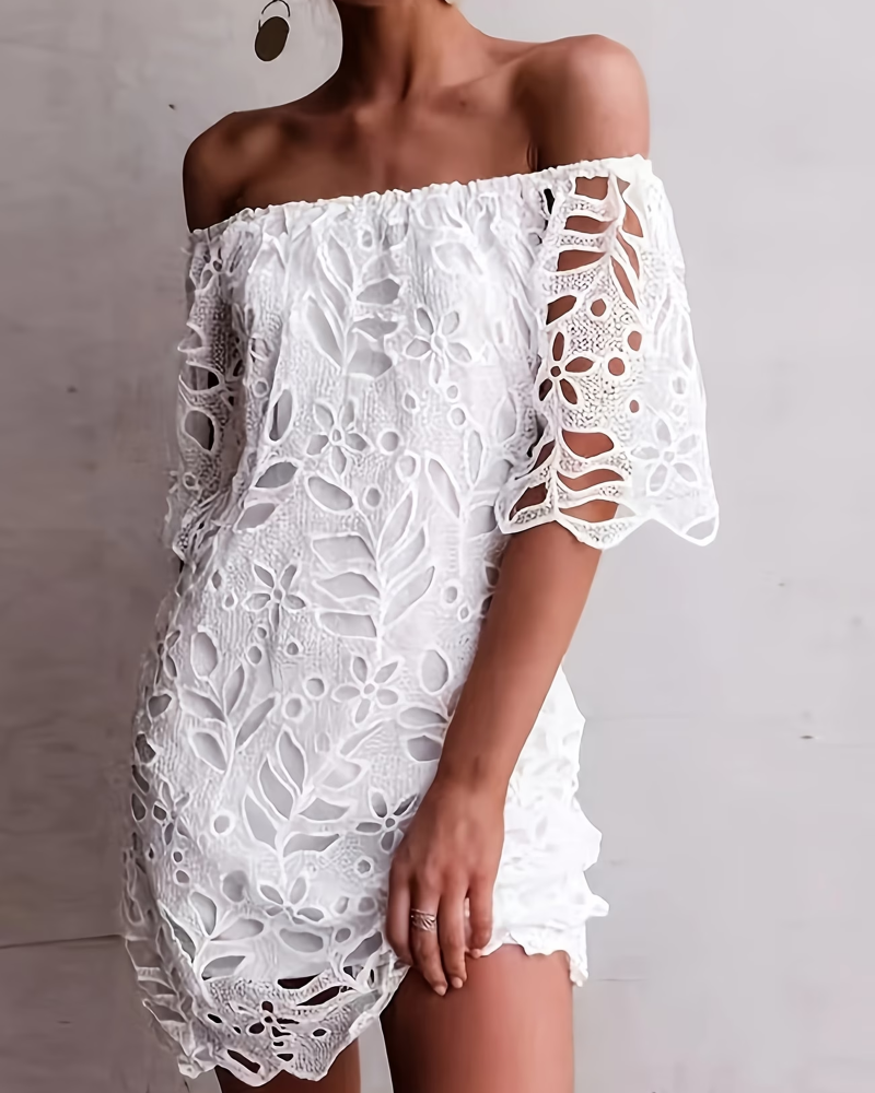 One Shoulder Hollow Dress