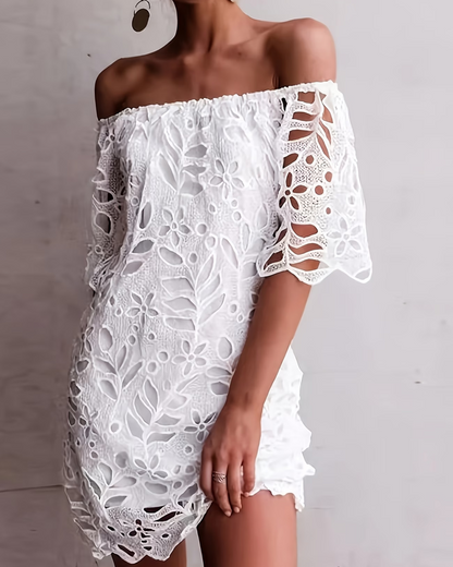 One Shoulder Hollow Dress