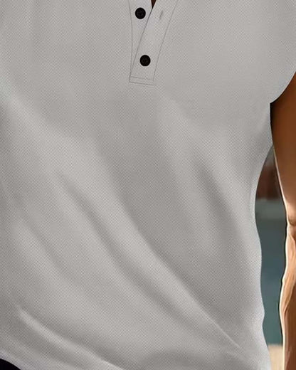 Men's Henry Solid Color Sports Tank Top