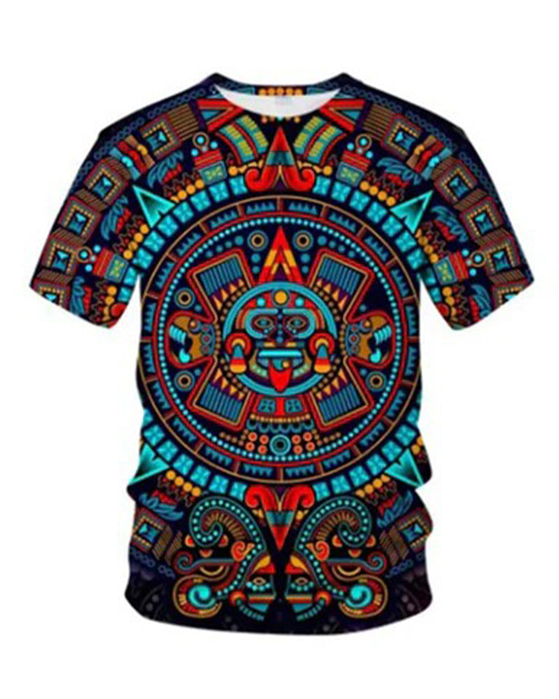 Crew Neck Printed Men's T-Shirt