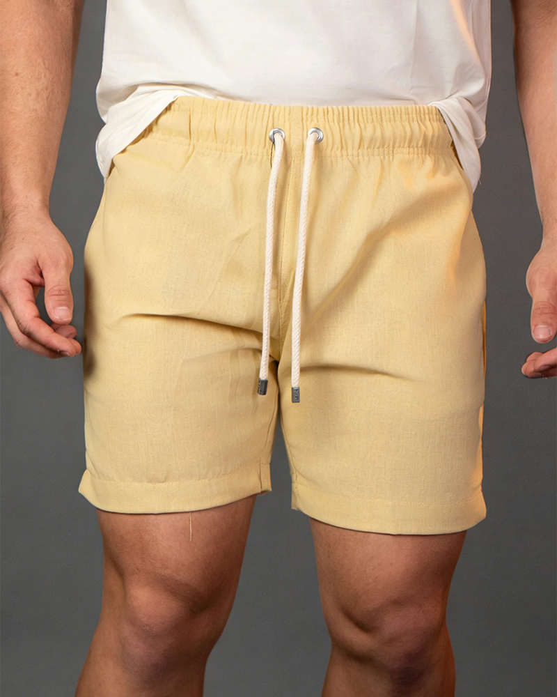 Drawstring Casual Straight Leg Shorts