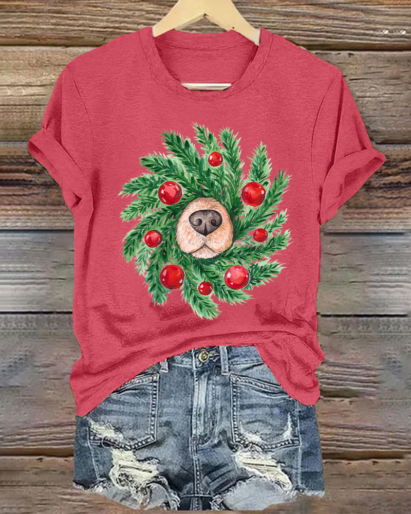 Women's Christmas Printed T-Shirt 2024 F/W Christmas summer t-shirts women's christmas