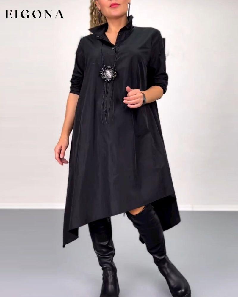 Solid color irregular casual dress 2023 f/w 23BF casual dresses Clothes Dresses spring