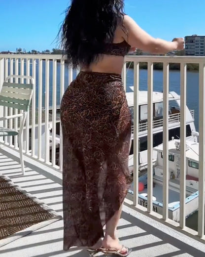 Fashion High-Waist Leopard Print Bikini