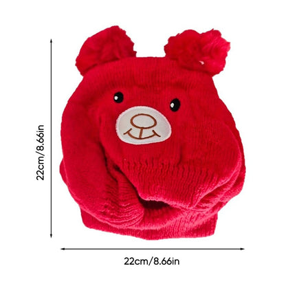 Large Dog Knitted Ear Scarf and Hat Set