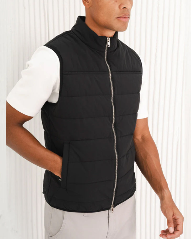 Men's Sleeveless Solid Color Casual Zipper Vest 2024 f/w coats man