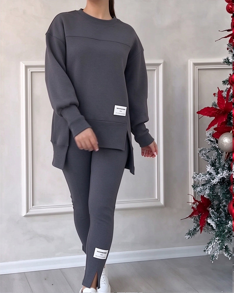 Printed Sweatshirt And Sweatpants Set 2024 f/w sets