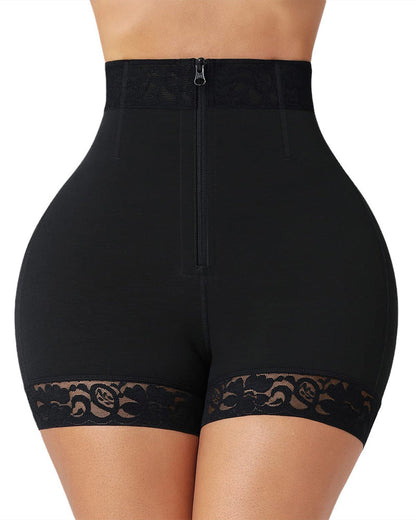 Lace Zipper High Waist Butt Lifting Pant