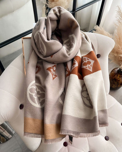 Heart Geometric Fashion Warm Scarf 2024 f/w accesories