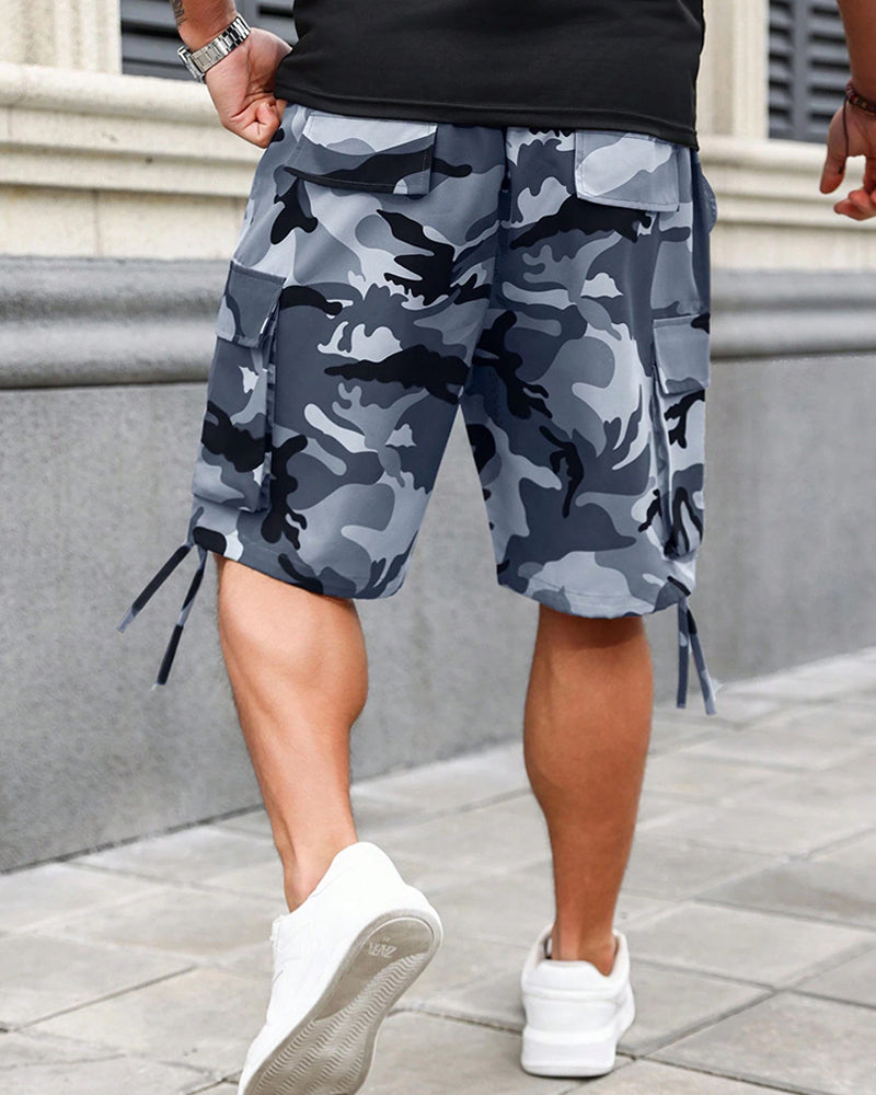 Pocketed Camouflage Cargo Pants