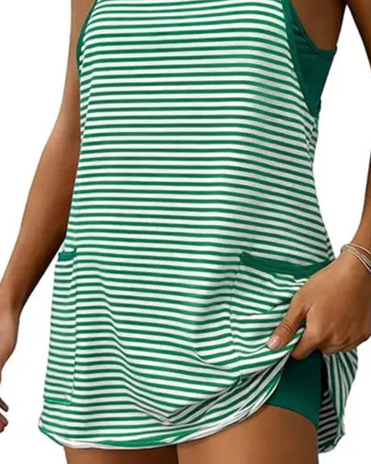 Striped Sleeveless Camisole Casual Jumpsuits