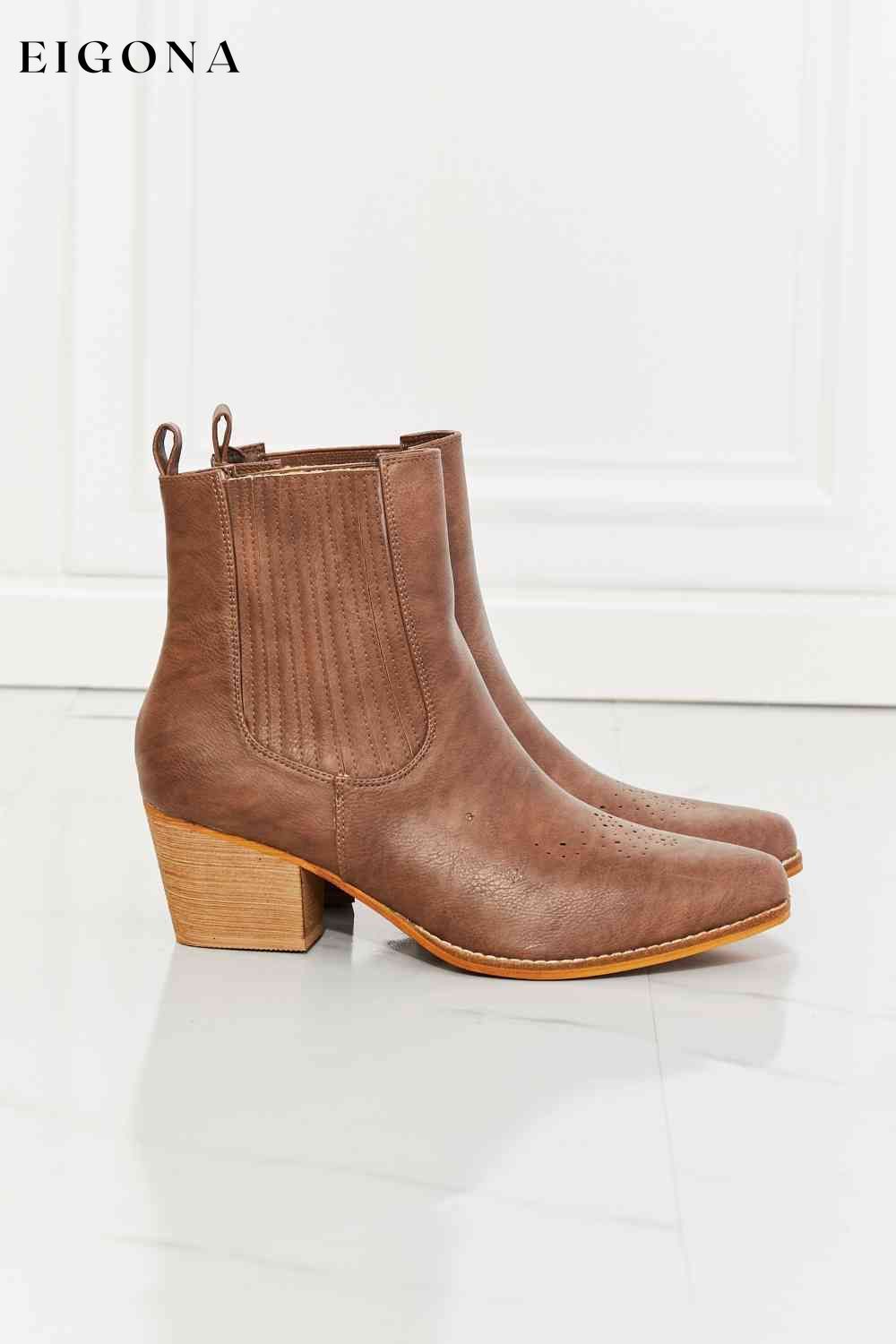 Love the Journey Stacked Heel Chelsea Boot in Chestnut Melody Ship from USA shoes womens shoes