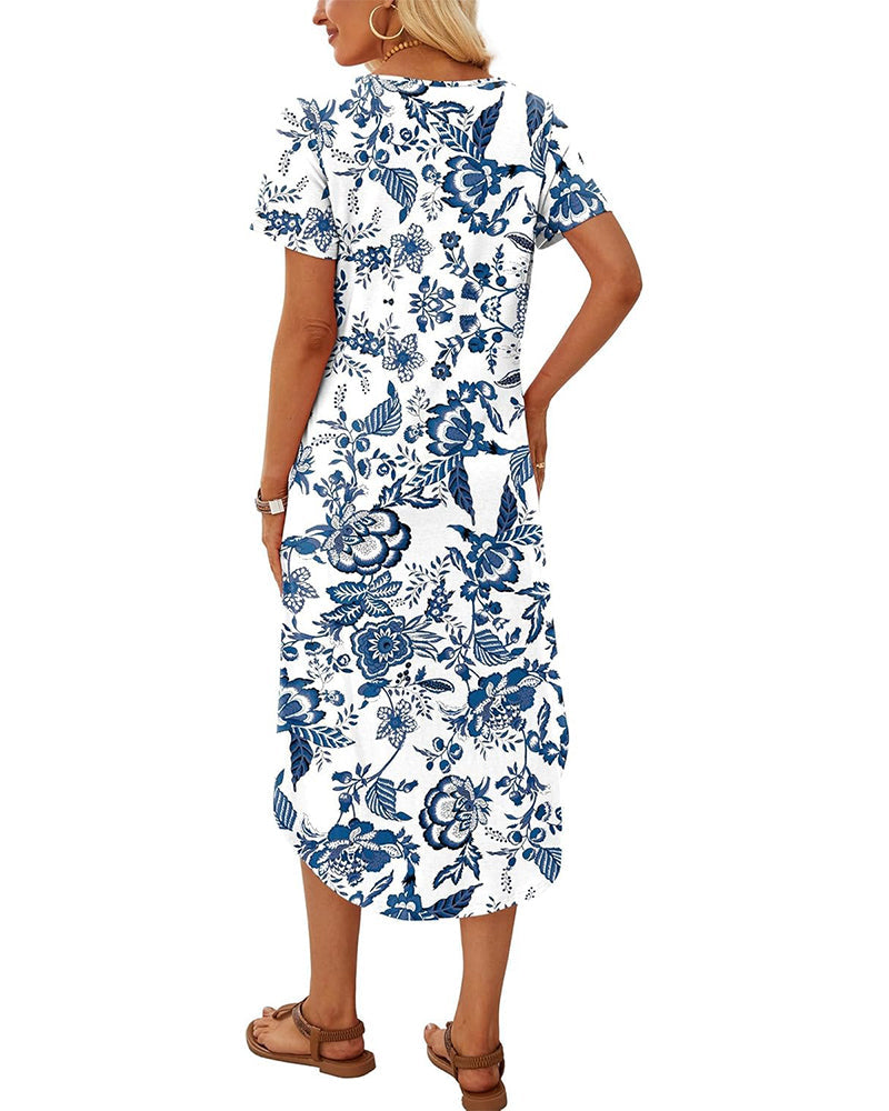 A Hem Printed Dress