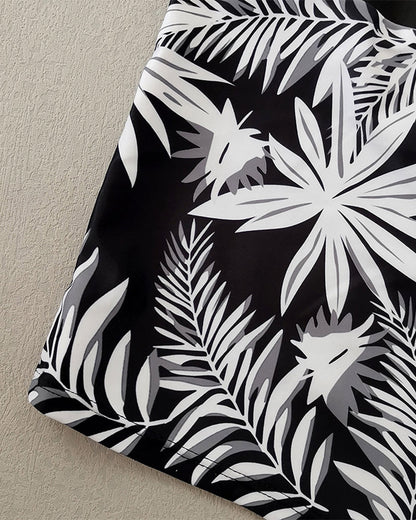 High-Waisted Boyleg Printed Bikini