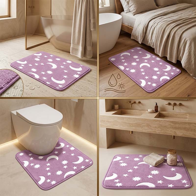Glow-in-the-dark coral fleece floor mat 2024 f/w accessories bathroom gadget spring、summer