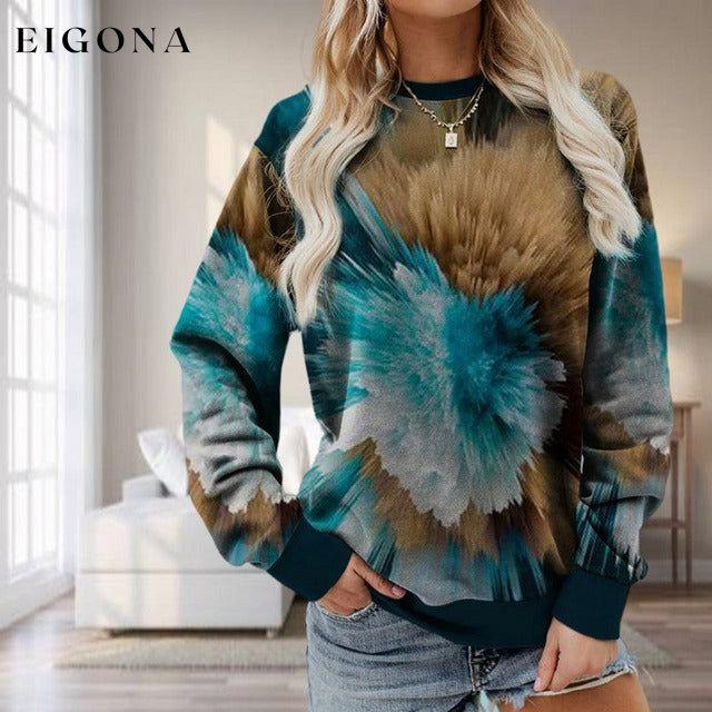 Casual Tie-Dye Sweatshirt best Best Sellings clothes Plus Size Sale tops Topseller