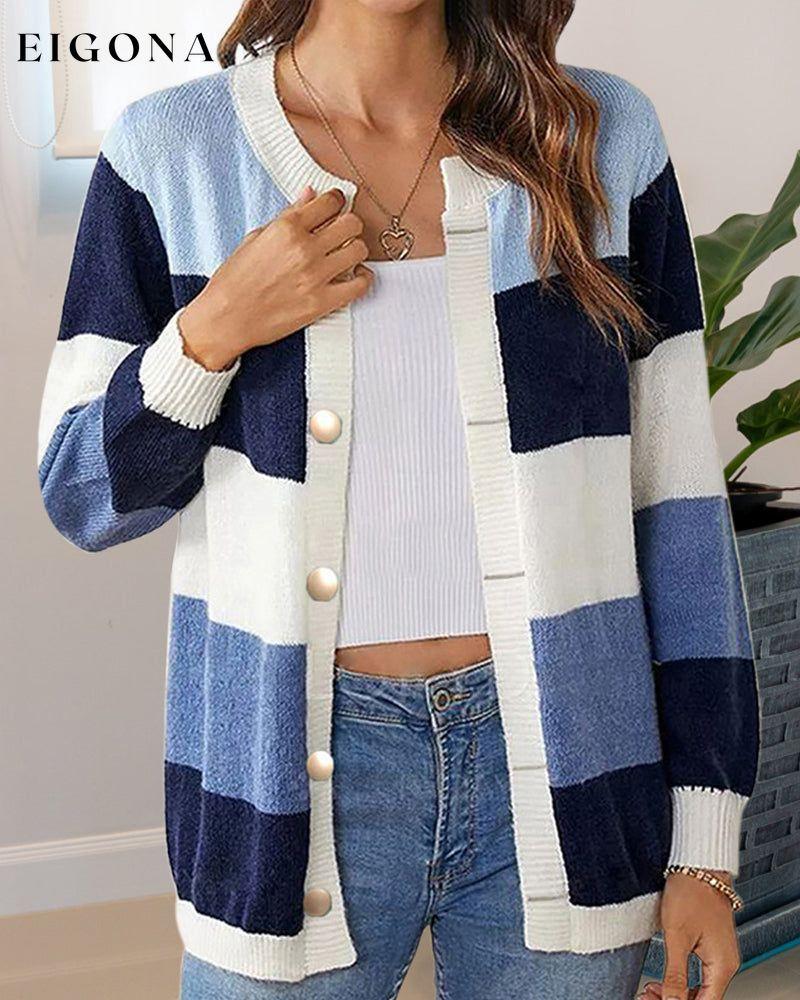 Women's Colorblock cardigan 2023 F/W 23BF clothes Sweaters Sweaters & Cardigans Tops/Blouses