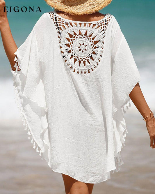 Beach Cover up with Tassels 23BF Clothes Cover-Ups Spring Summer Swimwear