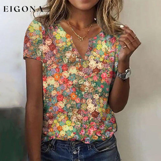 Vintage Floral T-Shirt Multicolor best Best Sellings clothes Plus Size Sale tops Topseller