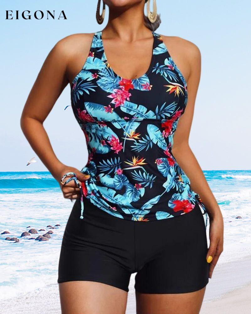 Floral and Leaves Print Tankinis 23BF Clothes Summer Swimwear Tankinis