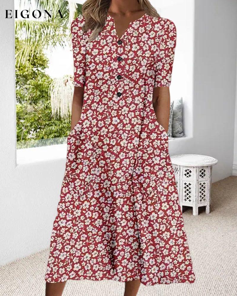 A-line dress in floral print 2022 F/W 23BF Casual Dresses Clothes Dresses Spring Summer