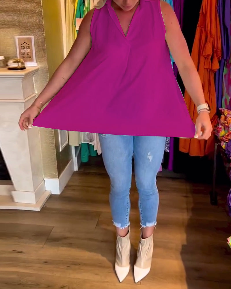 Ermeløse jakkeslag rynket topp