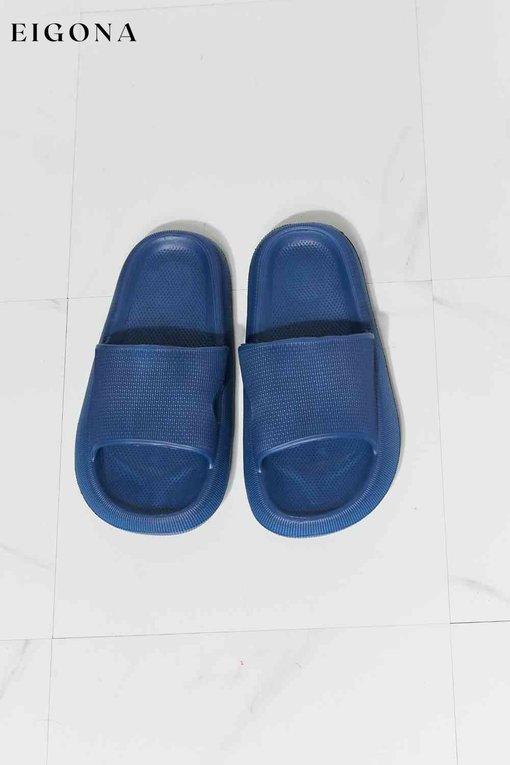 Arms Around Me Open Toe Slide in Navy Melody Ship from USA shoes womens shoes