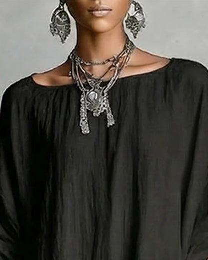 Loose Batwing Sleeve Plus Size Dress