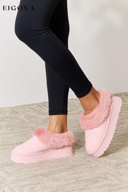 Furry Chunky Platform Ankle Boots, Bootie Slippers Legend Ship from USA shoes womens shoes