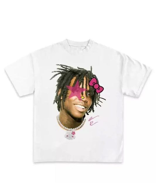 Hello Chief Kitty Keef Pink Super Star Rap Tee Music Style t-shirts