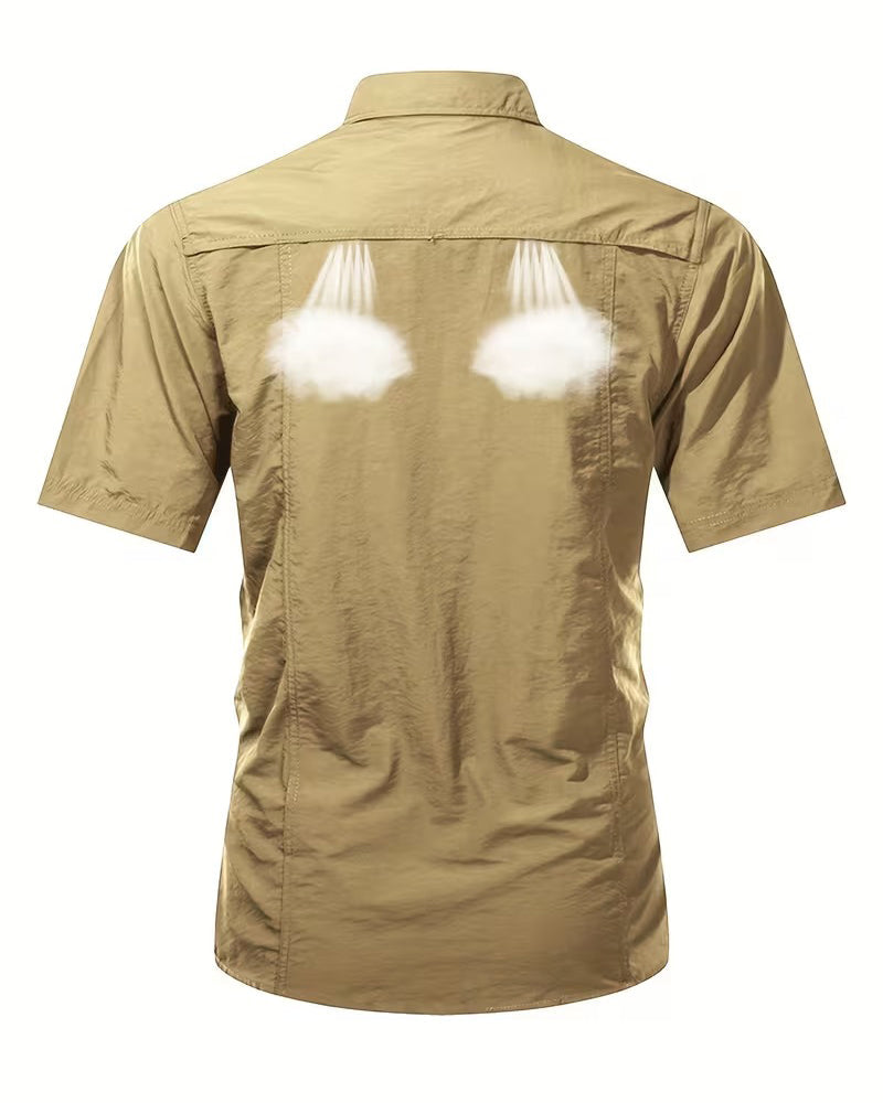 Casual Breathable Short Sleeve Shirt shirts man spring summer