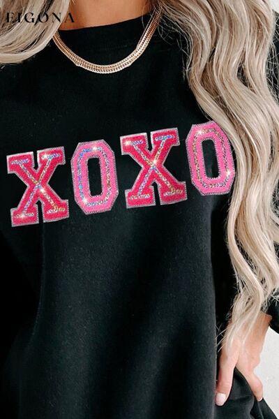 XOXO Round Neck Long Sleeve Sweatshirt Clothes Ship From Overseas Sweater sweaters Sweatshirt SYNZ