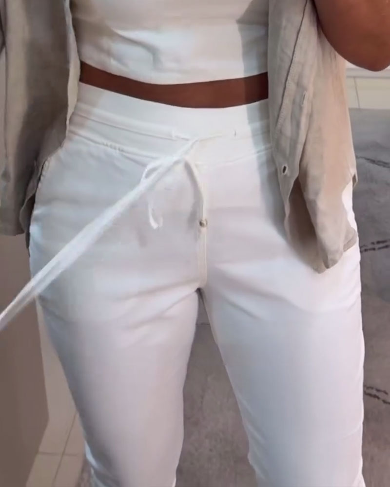 Pantaloni casual a matita con coulisse