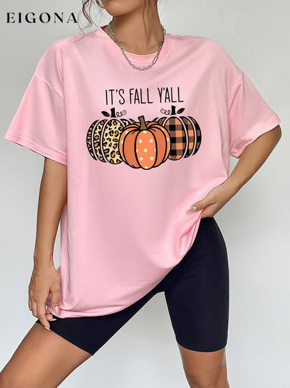IT'S FALL Y'ALL Graphic T-Shirt clothes E@M@E Ship From Overseas Shipping Delay 09/29/2023 - 10/01/2023 trend