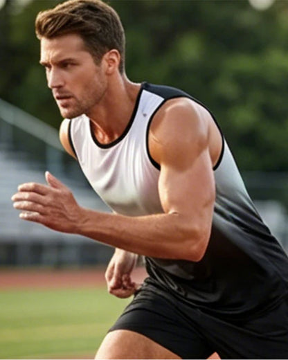 Men's Gradient Crew Neck Tank Top