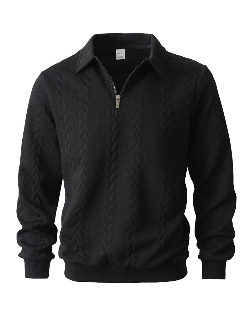 Lapel Half Zipper Casual Hoodie 2024 f/w hoodies & sweatshirts (men) spring