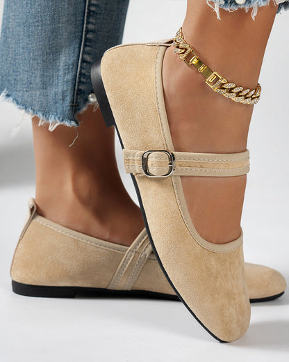 Women's Vintage Classy Elegant Square Toe Classic Mary Jane Shoes