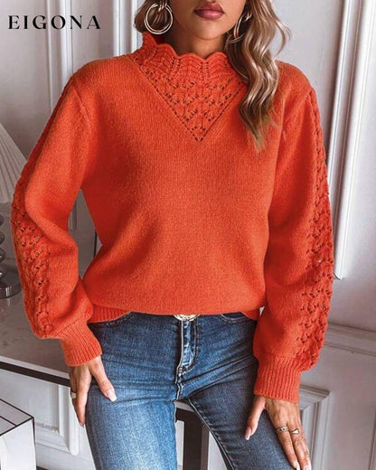 Solid Color Casual Pullover 2023 f/w 23BF clothes spring Sweaters sweaters & cardigans Tops/Blouses