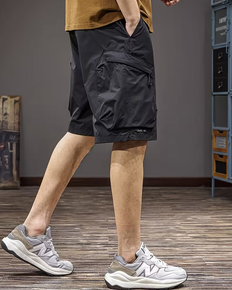 Men's Drawstring Solid Casual Bermuda Pant