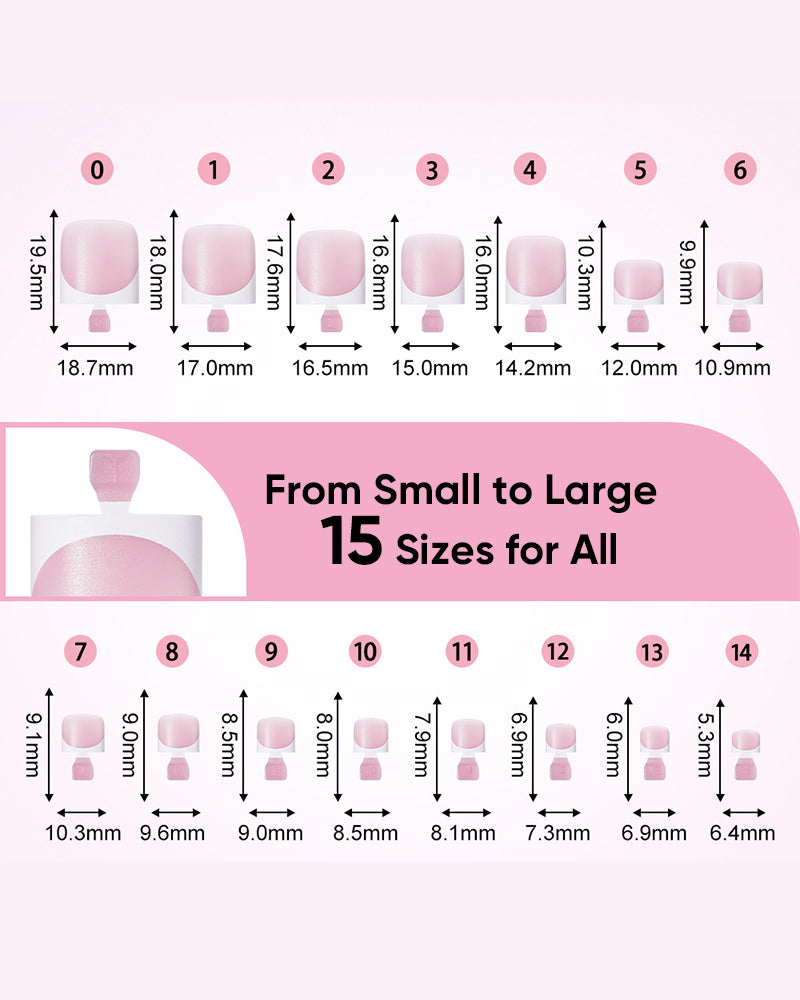 French Short Nude Toe Nails