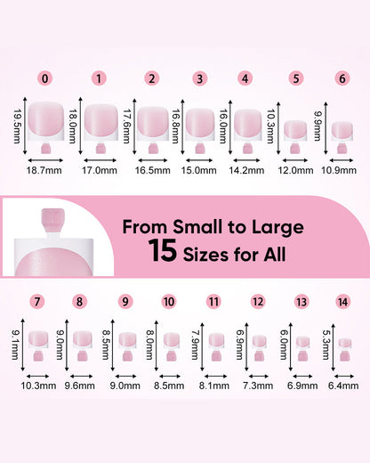 French Short Nude Toe Nails