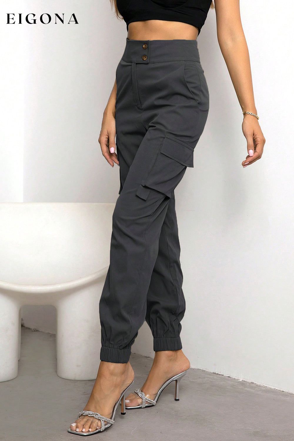 High Waist Cargo Pants bottoms clothes pants Ringing-N Ship From Overseas Women's Bottoms