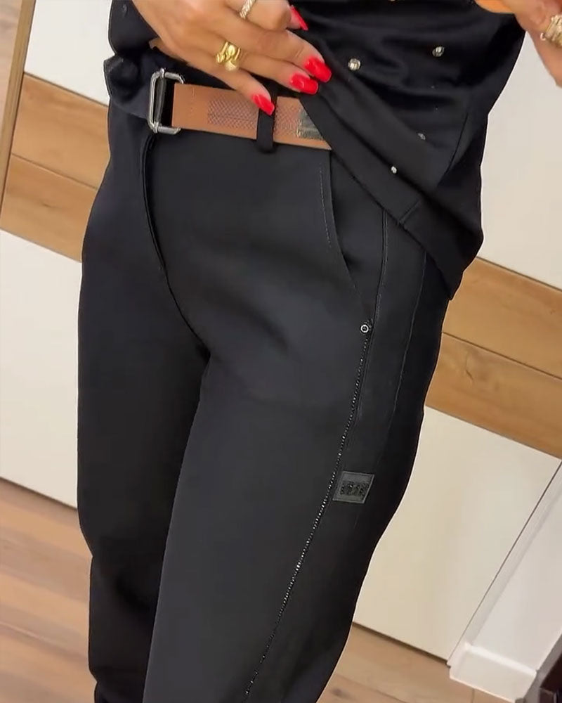 Tapered Pocket Cropped Pants